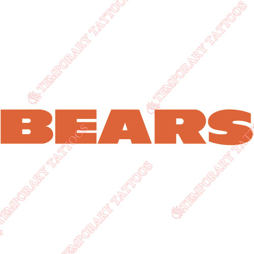 Chicago Bears Customize Temporary Tattoos Stickers NO.450